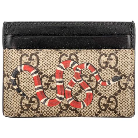 small gucci card holder|Gucci snake credit card holder.